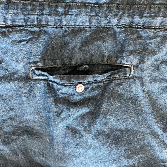 Levi Button Down Medium Wash Romper - Size Small - Picture 3 of 5